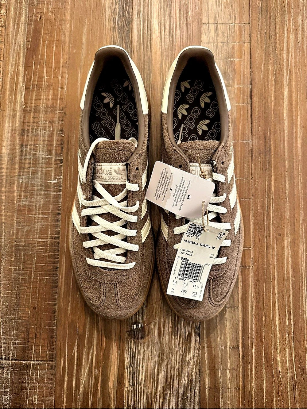 adidas Handball Spezial W Sneakers Brown & White US 9 NWT - Picture 3 of 5